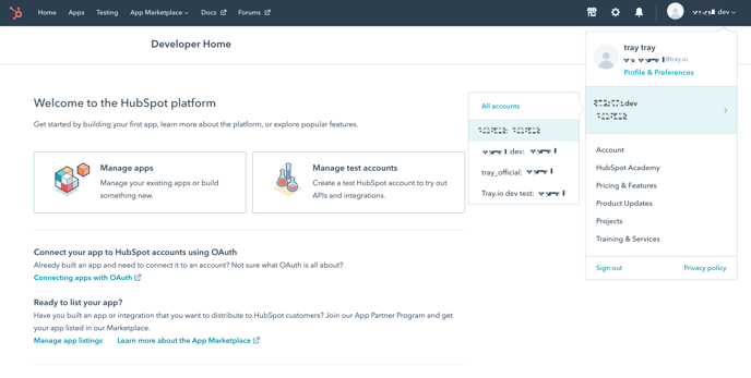 hubspot-dev-account